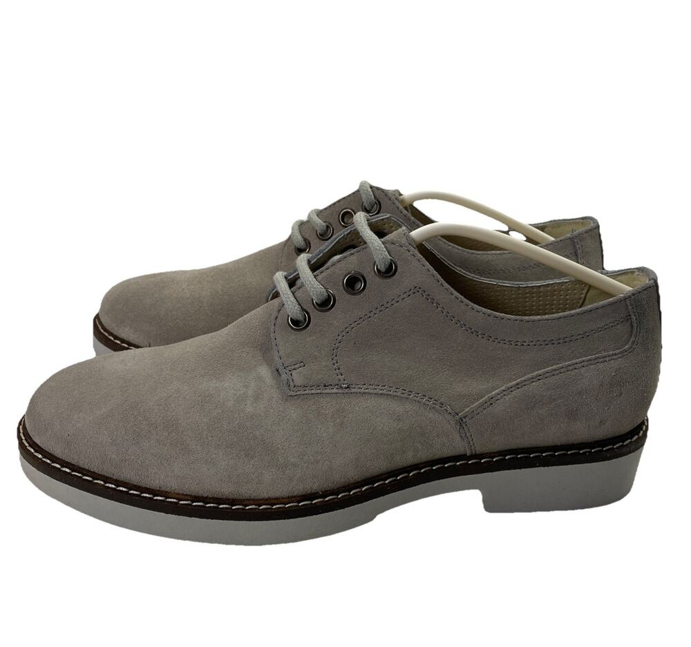 Soldini Stonhaven Young Men’s Suede Italian Loafers Sz 6/39 Velour Gray